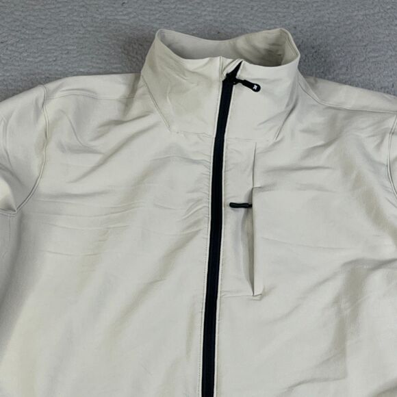 32 Degree Heat Jacket Mens Large Khaki Beige Windbreaker Full Zip Stretch - Picture 2 of 14